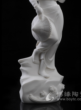 惠安女渔女德化陶瓷刘铭志大师人物雕塑工艺品家居客厅办公室摆件