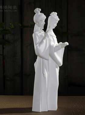 德化白瓷红楼梦工艺品人物雕塑