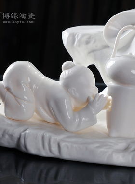 茶圣陆羽古典风历史人物德化白瓷