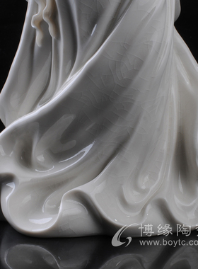 泪罗魂陶瓷德化白瓷屈原苏献忠苏珠庄大师家居客厅办公室装饰摆件