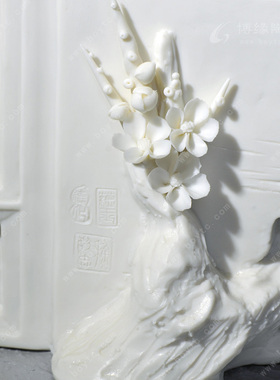德化白瓷美女花卉苏献忠工艺摆件