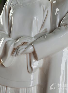 德化白瓷美女新婚人物雕塑送情侣