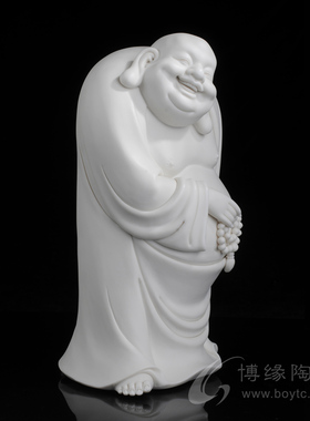 笑佛风水招财客厅礼品德化白瓷