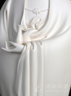 站像观世音菩萨雕塑德化白瓷