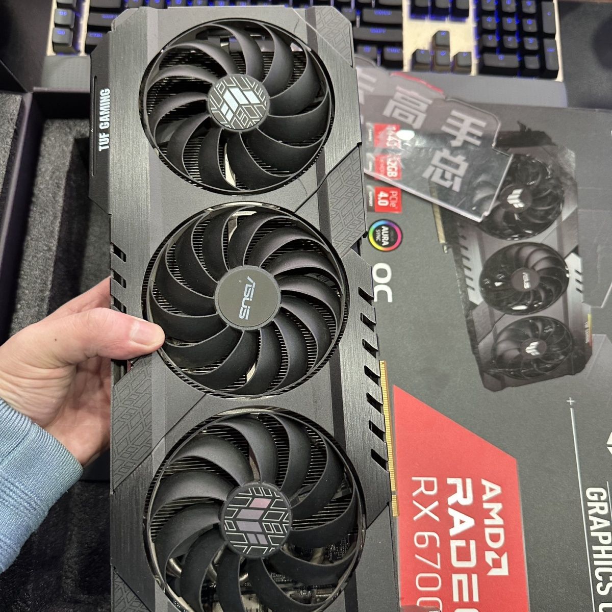 rx6700xt电竞特工tuf12g独立显卡amd吃鸡游戏直播视频剪辑电脑卡-图3