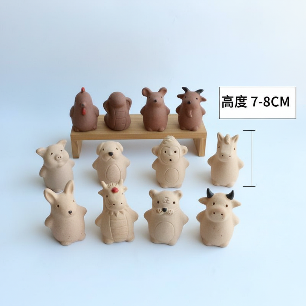 手工土陶泥纯土实心生肖摆件土生肖挂件陶艺泥塑摆件十二生肖泥塑,淘宝优惠券,粉丝福利购,淘宝优惠卷