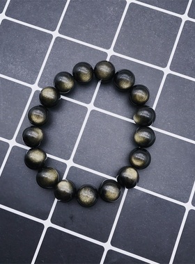 双金眼黑曜石貔貅手链情侣