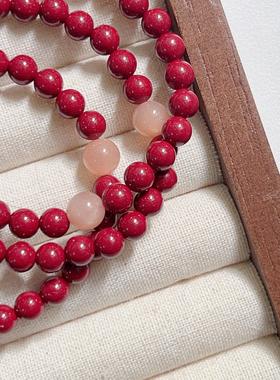 朱砂手链女款紫金砂手串