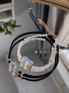 橡皮糖小熊软糖情侣一对水晶手链