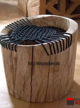 椅子角几木质原生态换鞋凳