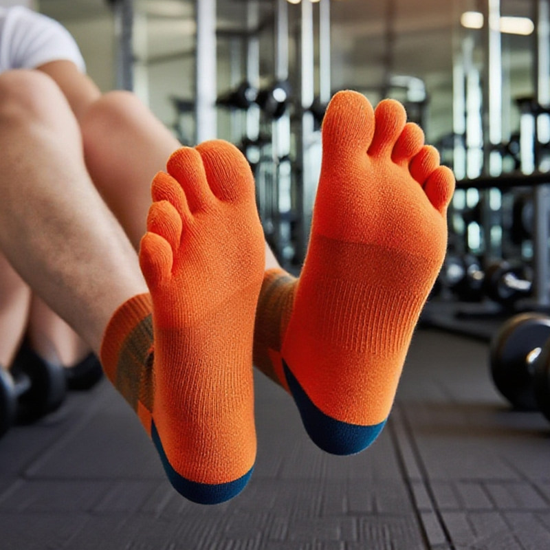 五指袜男士中短筒纯棉专业马拉松跑步毛圈运动毛巾底厚吸汗防臭,淘宝优惠券,粉丝福利购,淘宝优惠卷