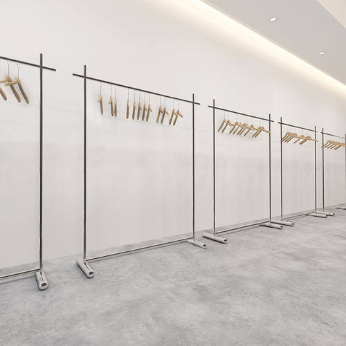 工厂直销不锈钢服装展示架落地式商场家用耐磨防水防锈衣架 - 图2