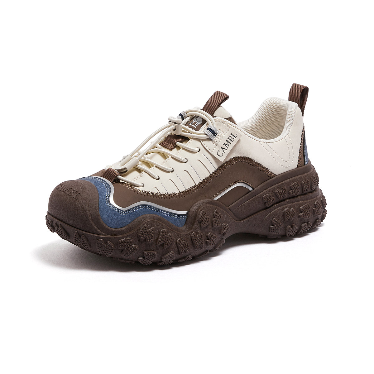 骆驼女鞋2025秋季新款百搭撞色丑萌鞋户外通勤厚底时尚休闲运动鞋,淘宝优惠券,粉丝福利购,淘宝优惠卷