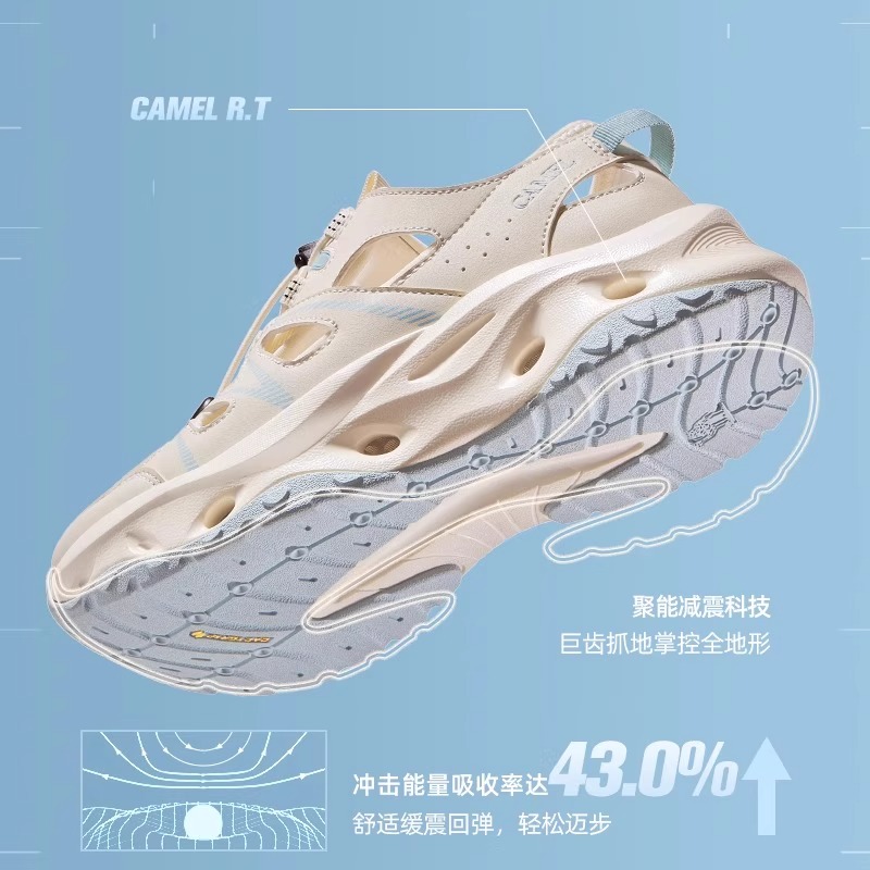 骆驼女鞋2025夏季新款女鞋透气休闲运动凉鞋涉水溯溪鞋户外休闲鞋 - 图2