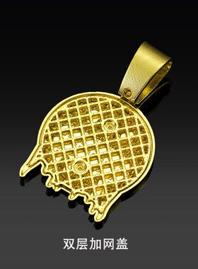 欧美风嘻哈长款项链饰品男潮牌合金满钻吊坠迈阿密街头说唱配饰