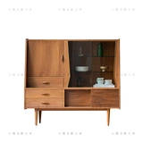 Xiaoman Nordic Teak Solid Wood Solid Denmark Retro Side Sacket Bronze Savencet Forgeir Bucdet