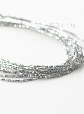 diy制作1mm黑胆石八角耳环饰品