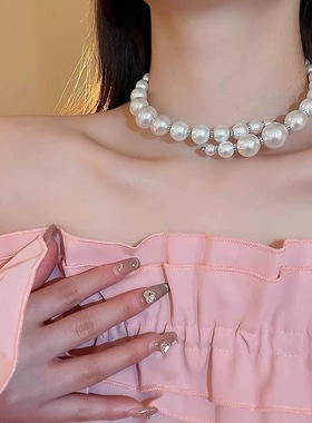 项链闪钻高级感网ins女蹦迪冷淡