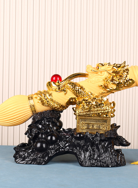 新中式沙金发笔大财招财摆件