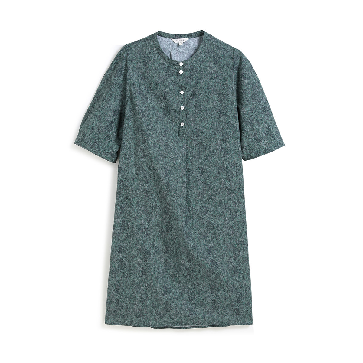 蒲PUKKA 文艺风连衣裙女夏季新品纯棉印花大A型小个子裙子 - 图3