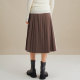 PUKKA pleated colorblock casual skirt