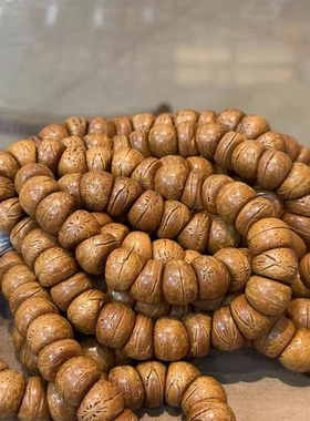 脑纹核桃蒜瓣大肠手持手串文玩光珠绕指柔解压手捻盘玩佛珠男女