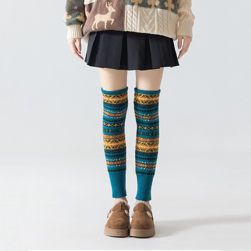 秋冬加厚波西米亚风袜套女羊毛女款堆堆袜加长保暖护腿袜护膝靴套,淘宝优惠券,粉丝福利购,淘宝优惠卷