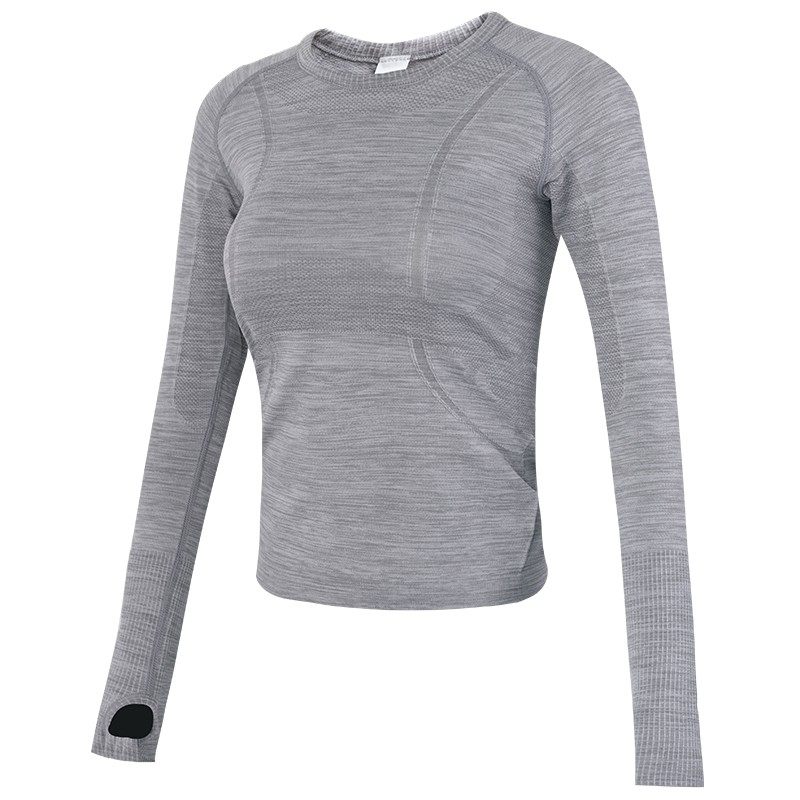 健身女孩圆领速干瑜伽服新高弹跑步运动长袖专业普拉提训练上衣秋,淘宝优惠券,粉丝福利购,淘宝优惠卷