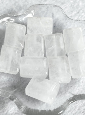 禧芙蓉XFORO白雪花白幽灵长方型无事牌手工DIY串珠配件清仓款