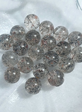 天然毒液黑草莓晶9.6mm圆珠散珠单珠配件