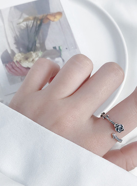 小众复古时尚风可调节开口戒指
