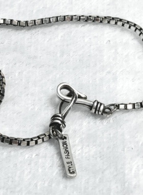 纯银盒子链复古时尚饰品