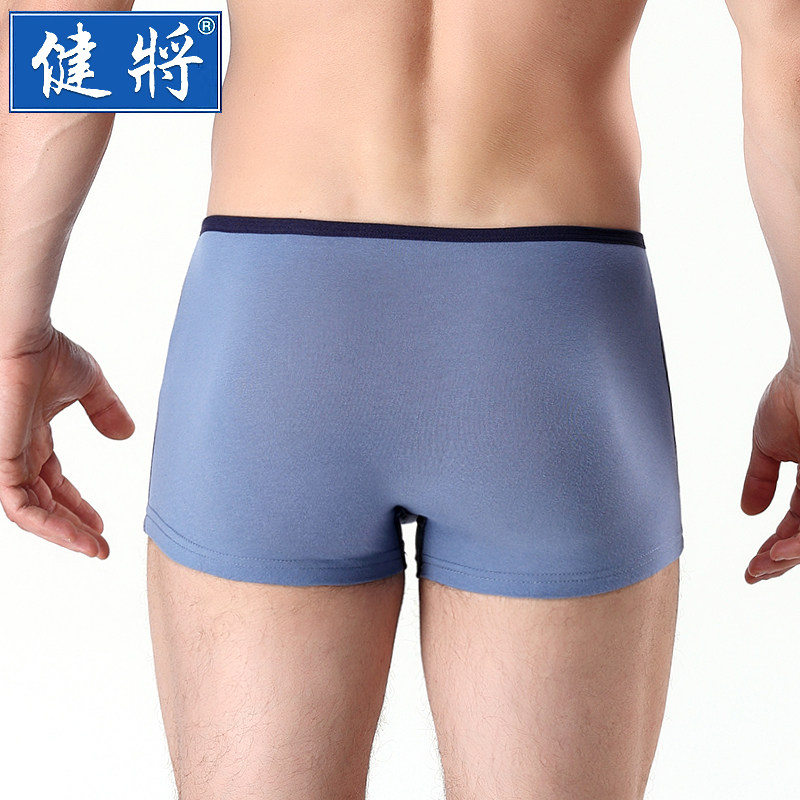 健将莱卡纯棉男士内裤夏季薄款吸湿透气中腰窄边弹力平角裤四角裤,淘宝优惠券,粉丝福利购,淘宝优惠卷