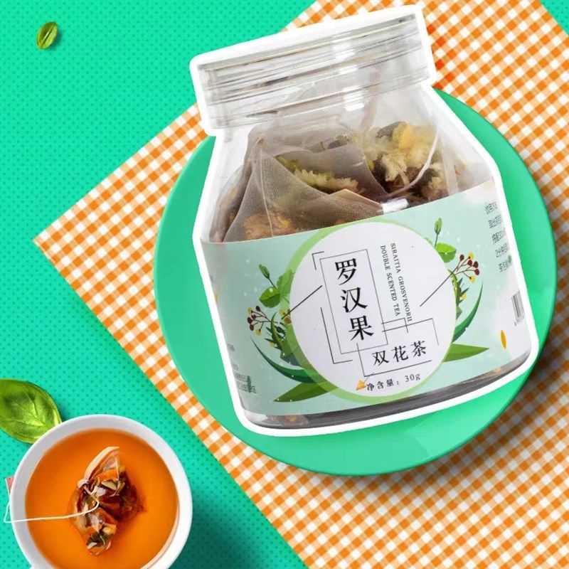 罗汉果双花茶独立包装10包三角内含金银花百合菊花百合等,淘宝优惠券,粉丝福利购,淘宝优惠卷