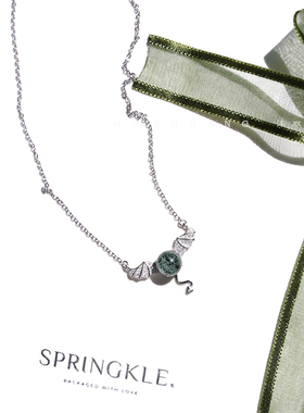 吊坠【一鹿有你】绿幽灵纯银项链