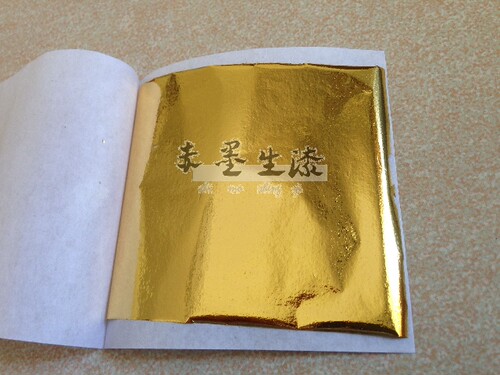 漆画材料\漆艺材料  台湾金箔9*9cm（10张装） - 图0