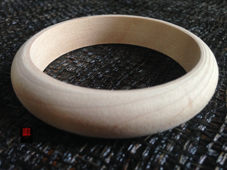 金善材料 漆画材料 手镯木胎 木盘 木珠 宽1.5cm - 图1