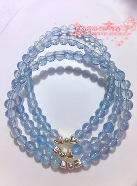 海蓝宝手链儿童可定制清新款5mm