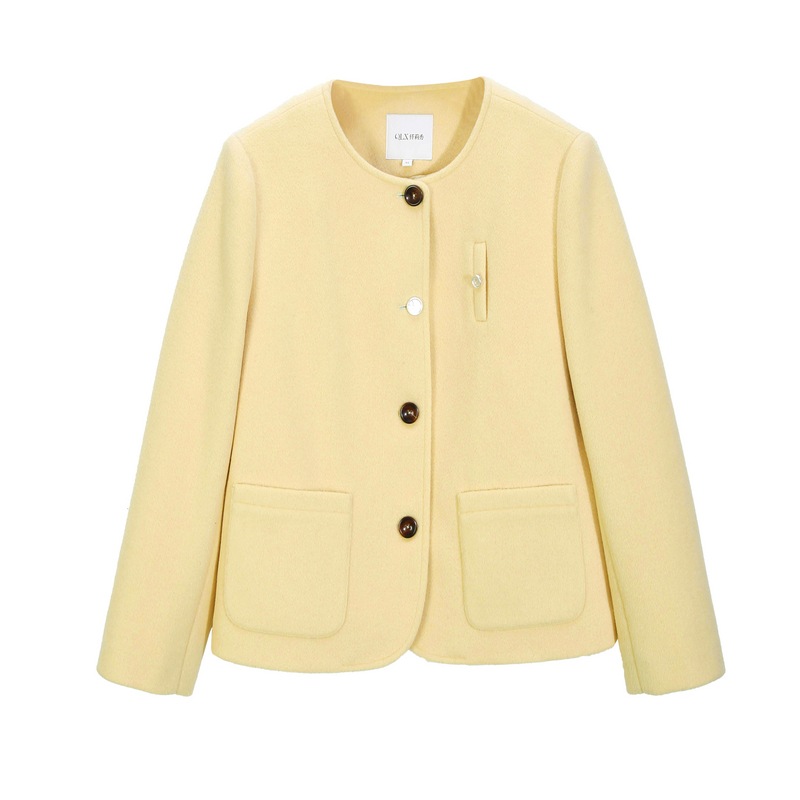 【韩系百搭圆领棉服】纤莉秀大码女装洋气时髦外套胖mm2025冬新款 - 图3