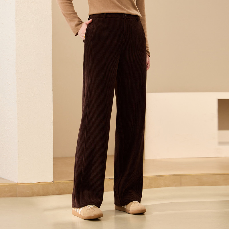 【慵懒舒适裤子】纤莉秀大码女装织带设计休闲裤胖mm2025冬装新款,淘宝优惠券,粉丝福利购,淘宝优惠卷