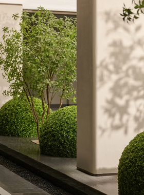 仿真米兰草球塑料花球车库绿植景观仿真马醉树装饰仿真绿植物球
