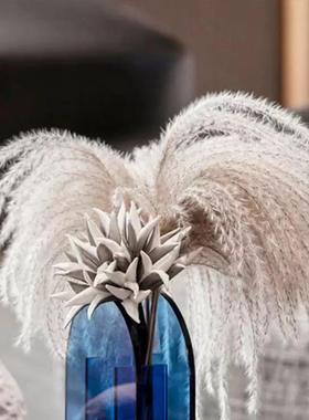 现代客厅茶几售楼处酒店洽谈桌装饰花艺书籍卡通抽象摆件组合装饰