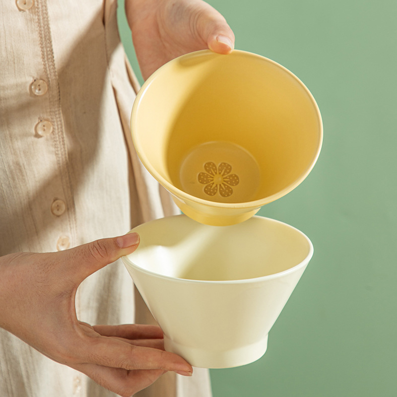 3/6个套装碗家用饭碗5英寸斗笠吃米饭碗好看的陶瓷餐具家庭小面碗