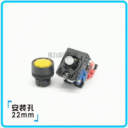 【富上】平钮带灯按钮开关AP/AR22FOL-10 H3/E4 G/R/Y/S/W F0L - 图2