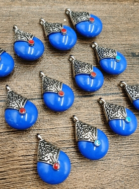 明星同款仿蜜蜡吊坠diy佛珠