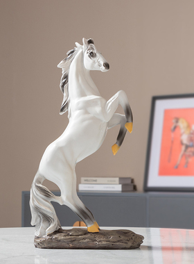 速发简约酒柜玄关礼居装饰客厅马到成功乔迁新居摆品办公桌面家件