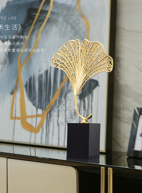 办公室银杏叶水晶酒柜房间装饰