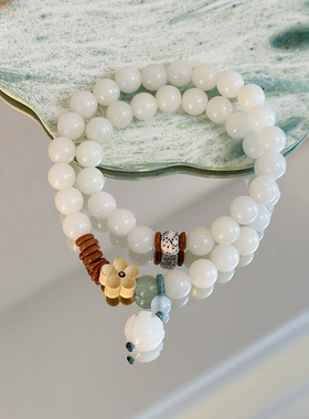 新中式菩提根串珠手串手链单圈绕指柔手持饰品2024新款网红爆款女