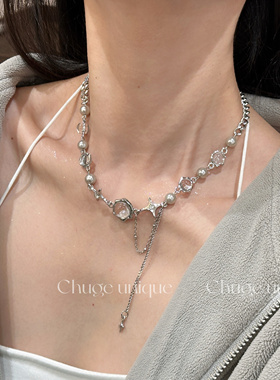 芒星拼接仿水晶小众设计感项链