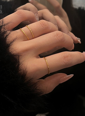 钛钢百搭素圈戒指简约不掉色